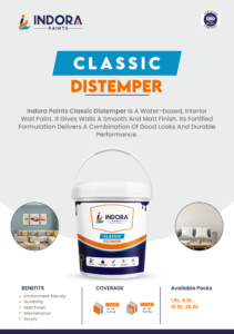 Indora Paints Classic Distemper brochure design